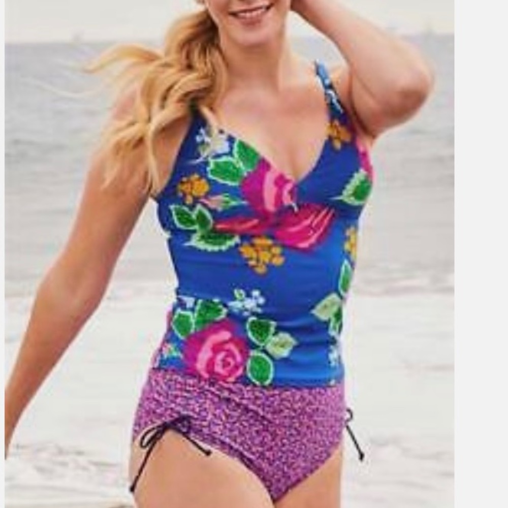 Matilda Jane To the Beach Tankini Top in Brilliant Daydream Small